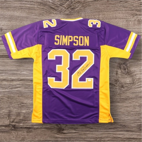 O. J. Simpson Signed Jersey (JSA) Galileo Lions - Picture 1 of 3